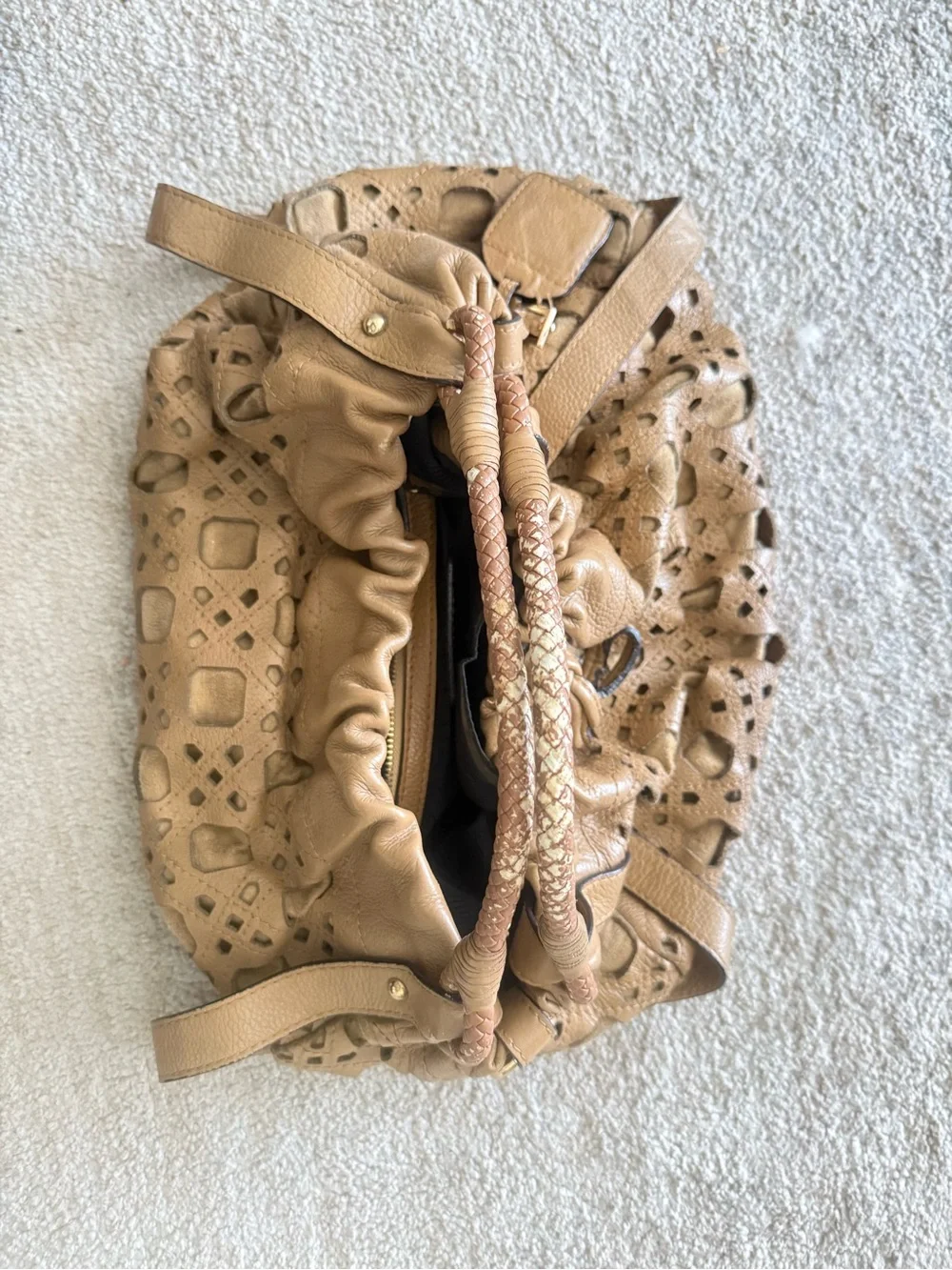 Prada tan leather